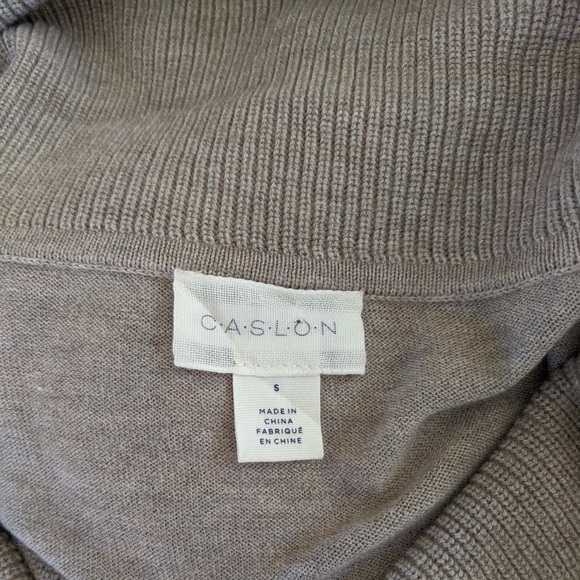 CASLON Side Slit Cowl Neck Tunic, Tan, S - Picture 4 of 6